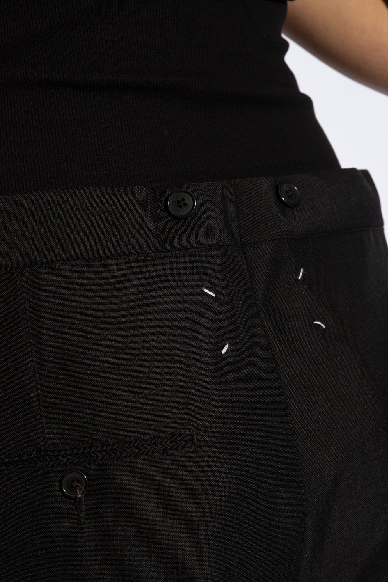 ウェア Maison magiela Black Trousers with logo Maison Margiela - Vitkac Canada